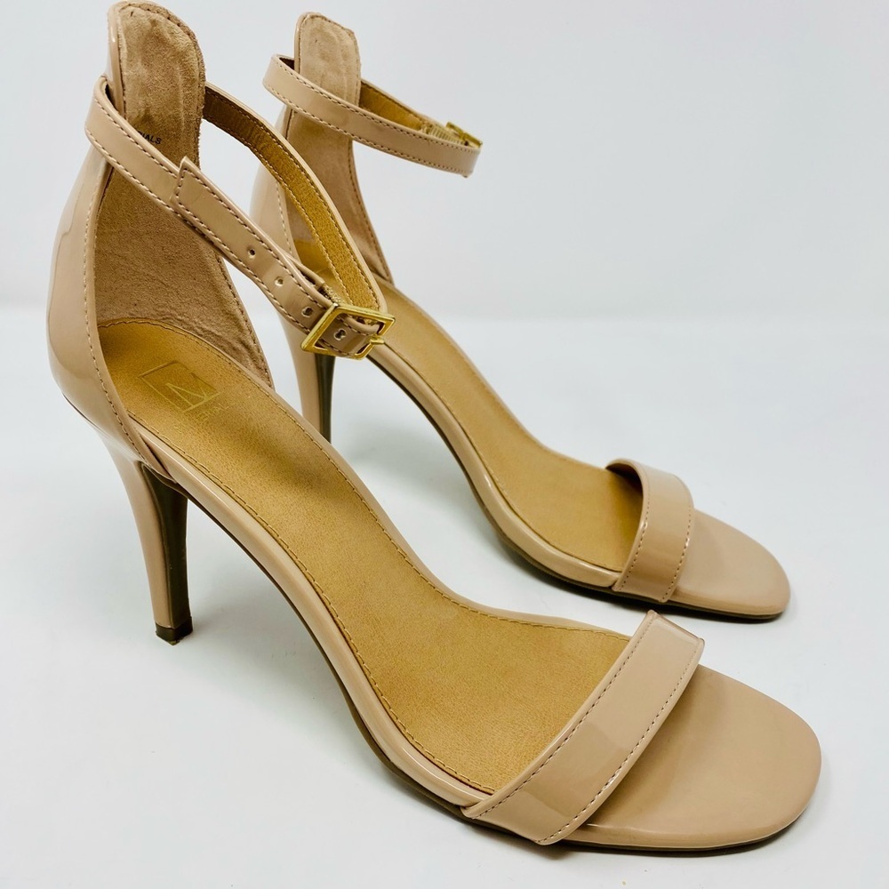 Women’s Elegant Nude Heeled Sandals Size 9.5